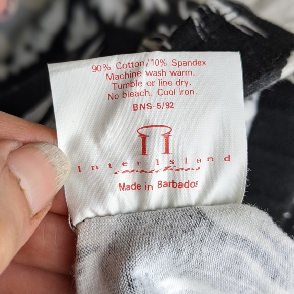 Dingolay EUC floral 2 Piece skirt set crop tie top small Barbados black white - Picture 11 of 16